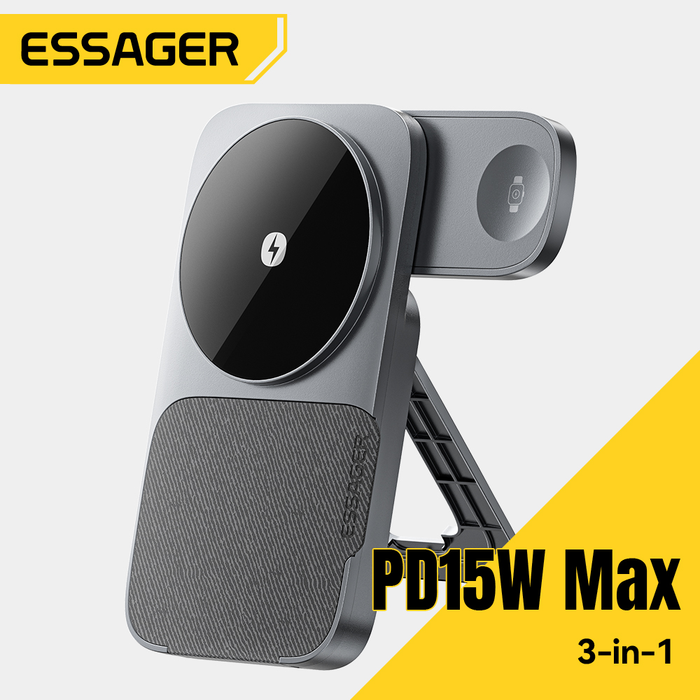 Smartwatch Apple Watch - Essager 3-in-1 Portable Folding Wireless Charger