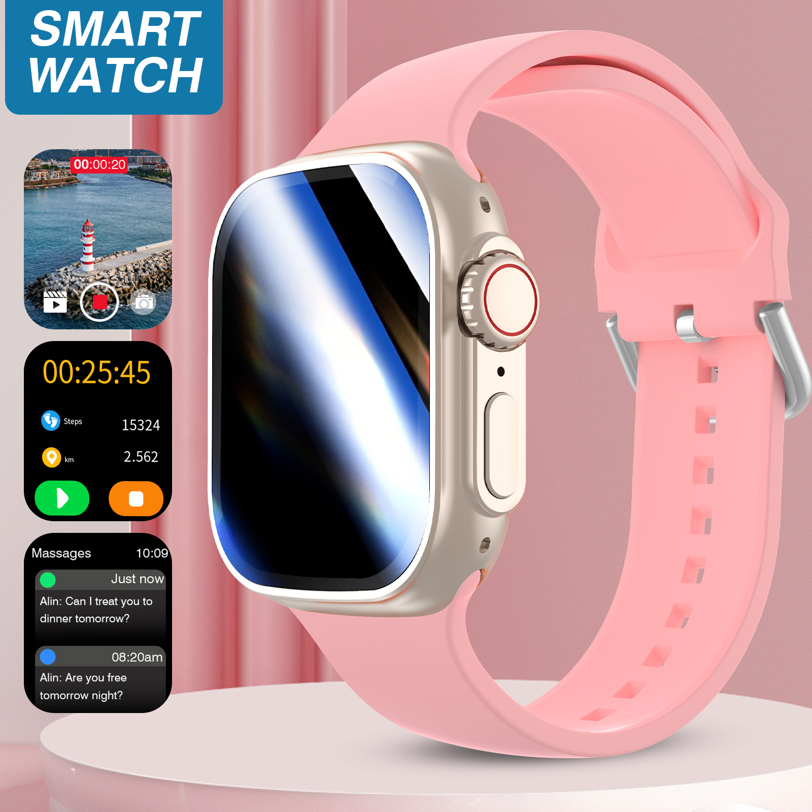 Watch 7 Smartwatch Iphone - 2026 New HD Full-Touch Smart Watch,