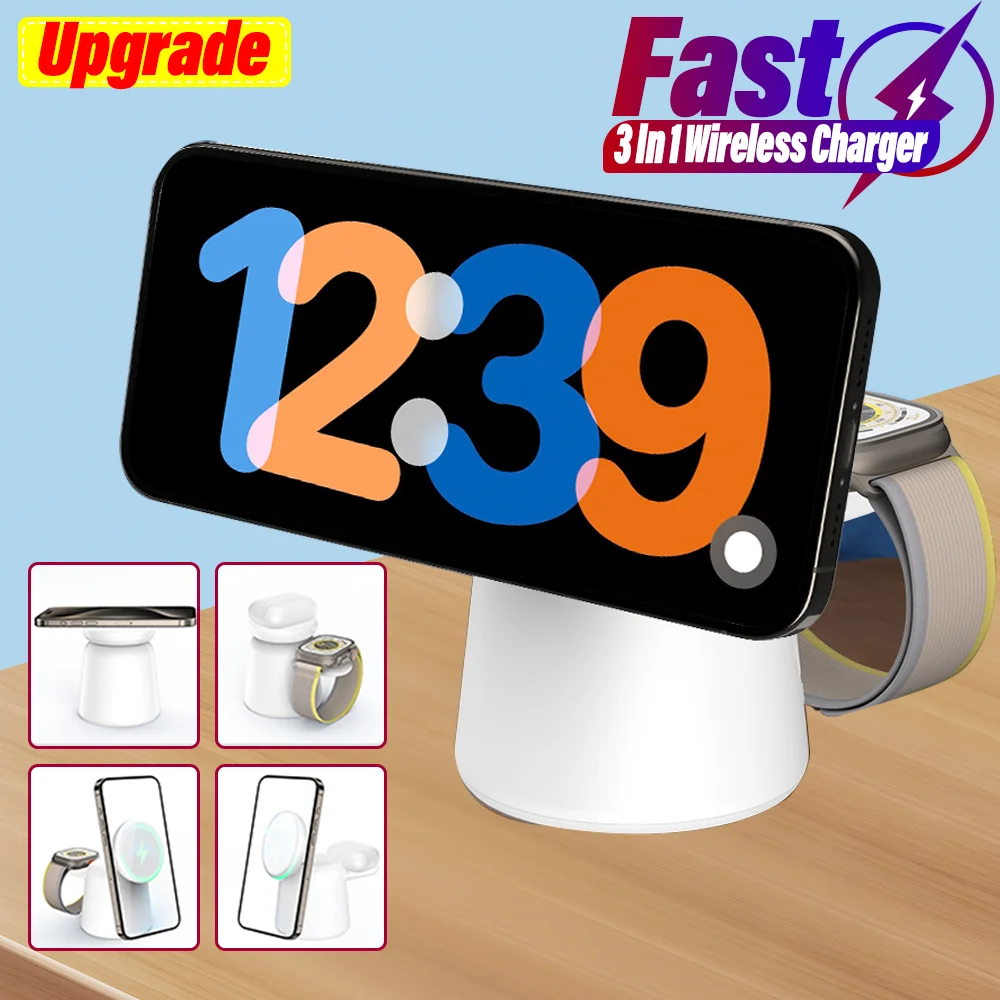 Watch 7 Smartwatch Iphone - 3 in 1 Magnetic Wireless Charger