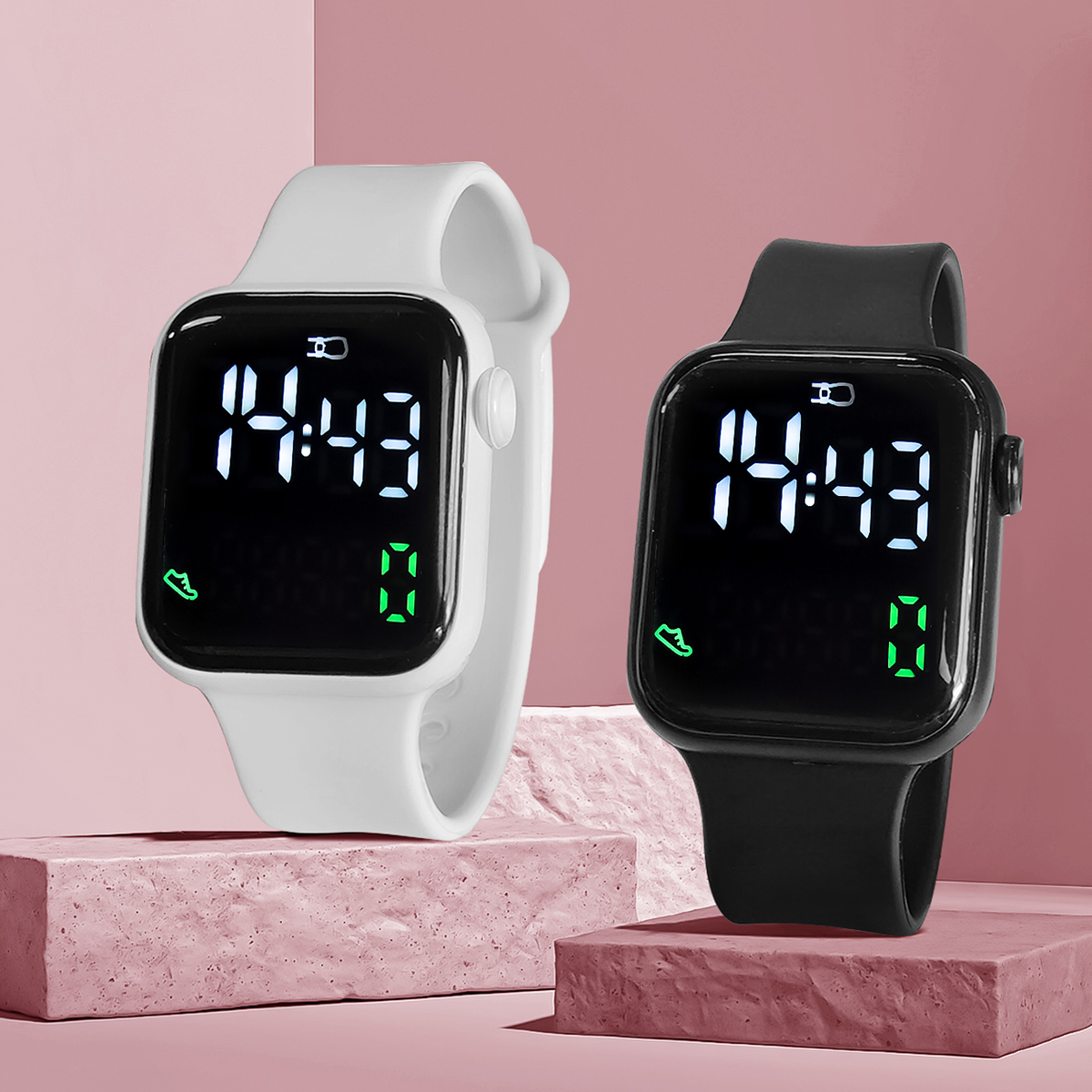 Smartwatch Watches Boys - New 2PCS Student Minimalist Smart Watch