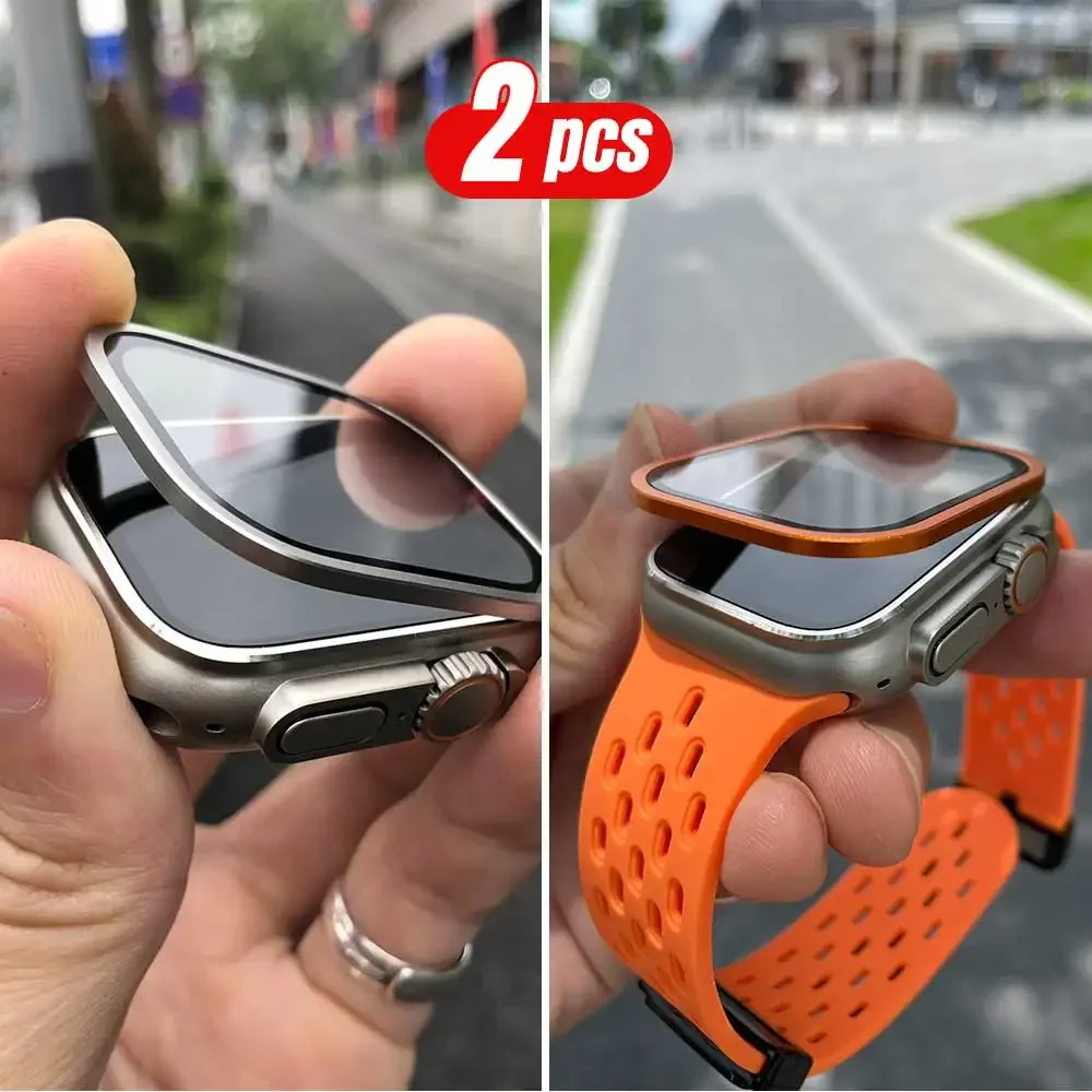 2PCS Titanium Metal Frame for  – Smartwatch Apple Watches For Women Bewertung und Preis