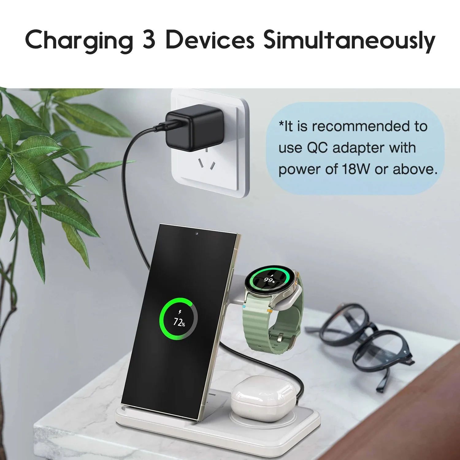 Desktop 3-in-1 Wireless Charge – Watch 7 Smartwatch Iphone Bewertung und Preis