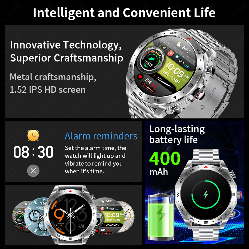 LIGE TWS Earbuds Bluetooth Hea – Smartwatch Noise Watches For Men Bewertung und Preis