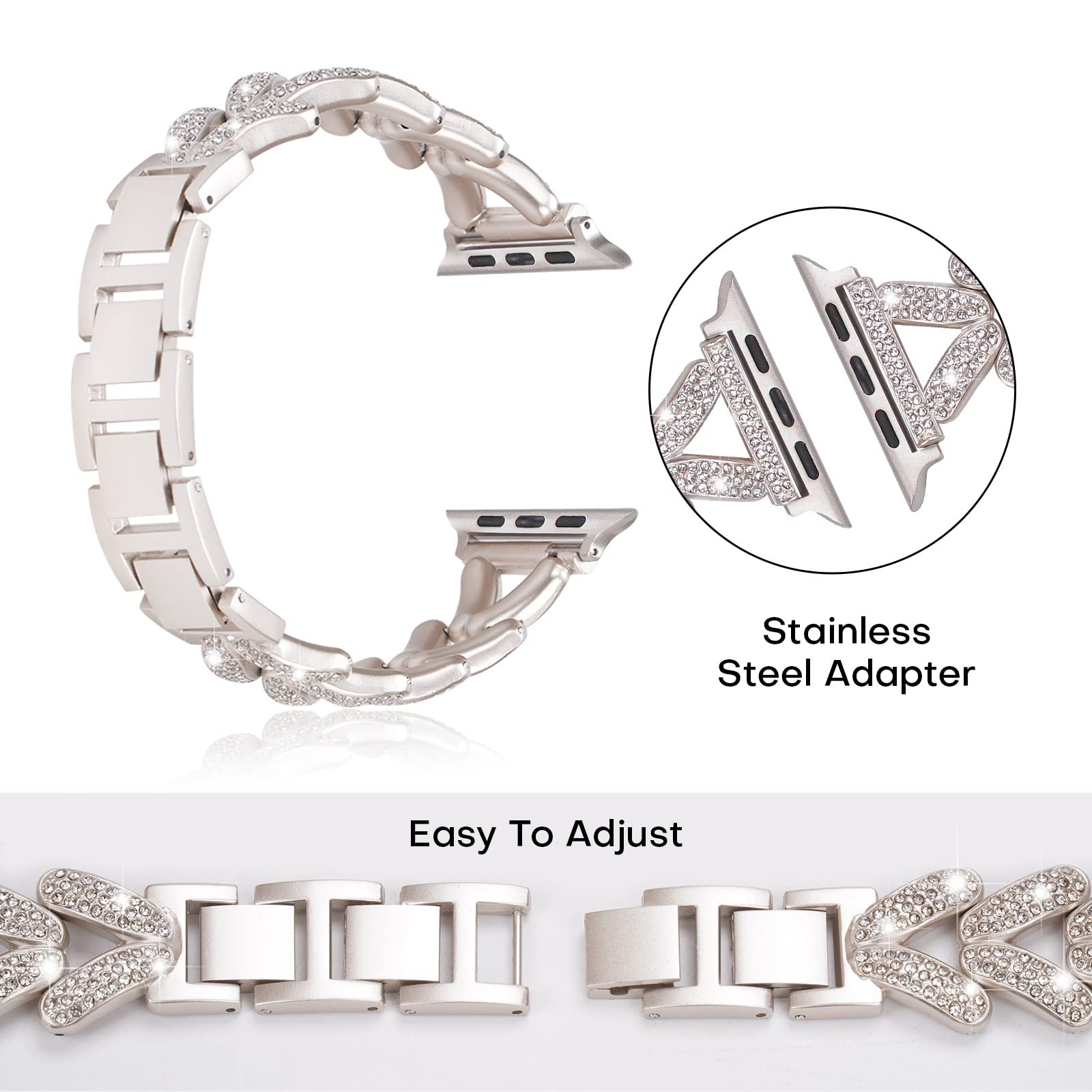 Bling Band for Apple Watch Str – Smartwatch Slim Watches For Men Bewertung und Preis
