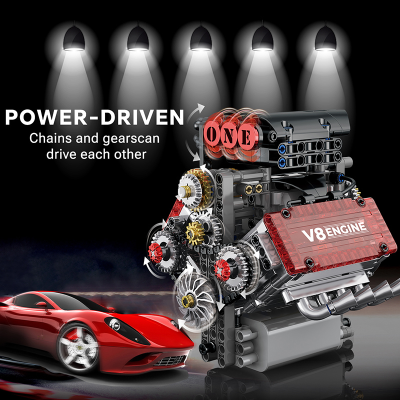 Brick V8 Engine Motorized Simu – Watch V8 Bewertung und Preis