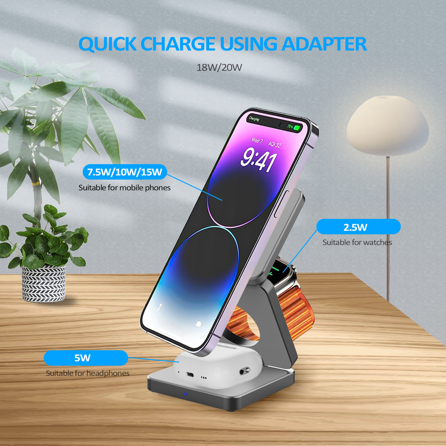 15W 3 in 1 Magnetic Wireless C – Smartwatch Phone Watches Bewertung und Preis