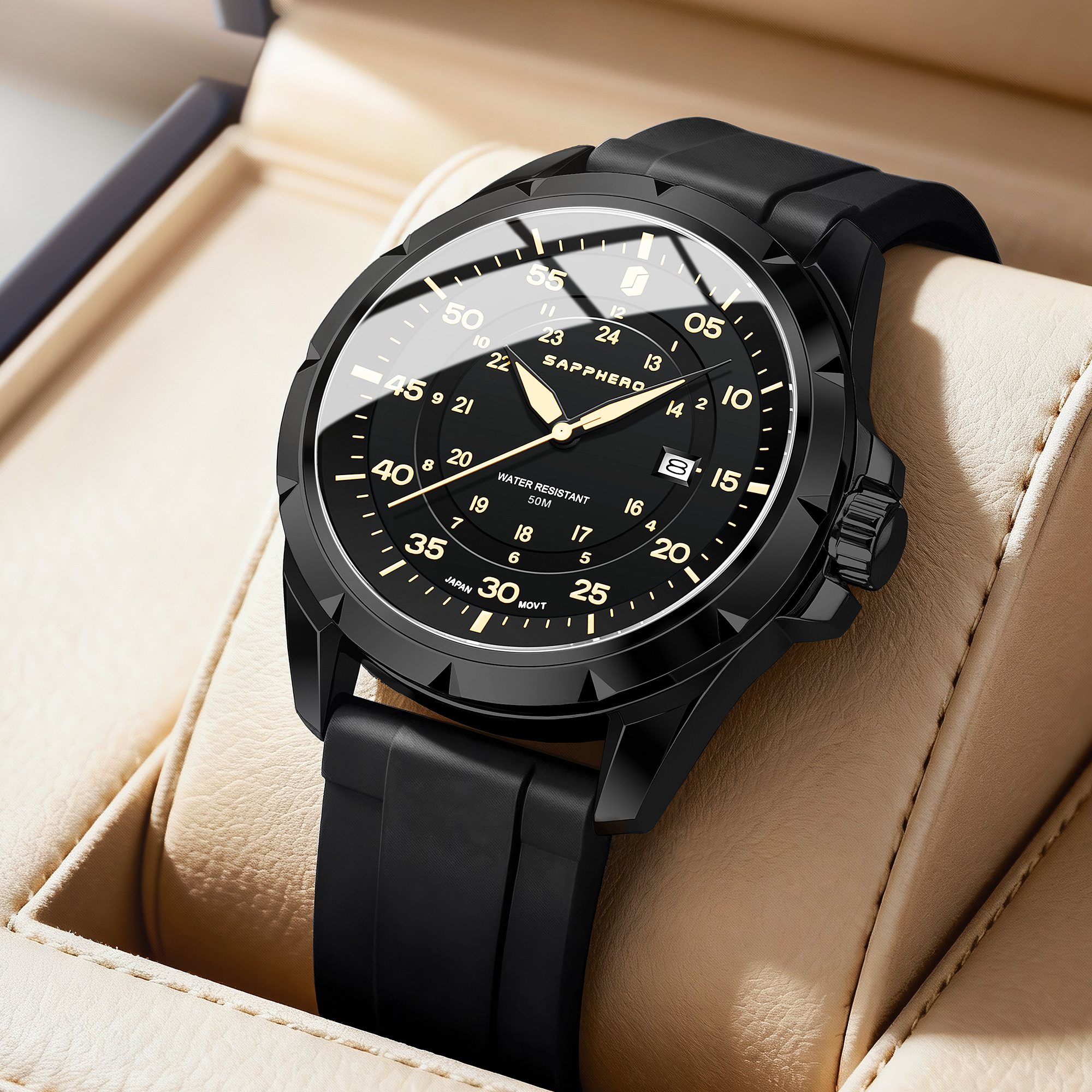 SAPPHERO Men Watch Luxury Quar – Solar Powered Watch Bewertung und Preis