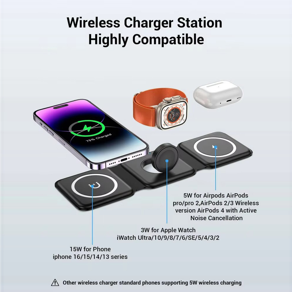 3-in-1 Magnetic Folding Wirele – Smartwatch Phone Watches Bewertung und Preis