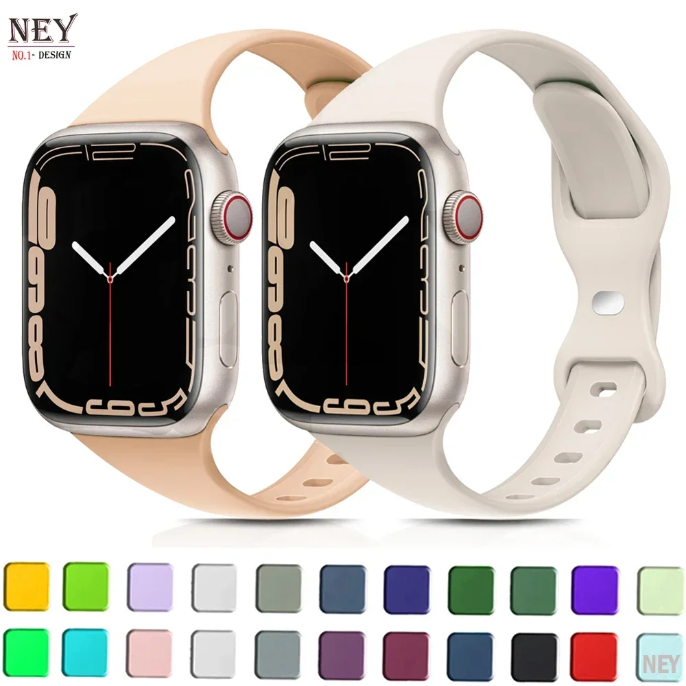 Slim Silicone band For apple w – Smartwatch Slim Watches For Men Bewertung und Preis