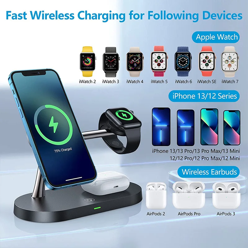 3 in 1 Wireless Charger Stand  – Watch 7 Smartwatch Iphone Bewertung und Preis