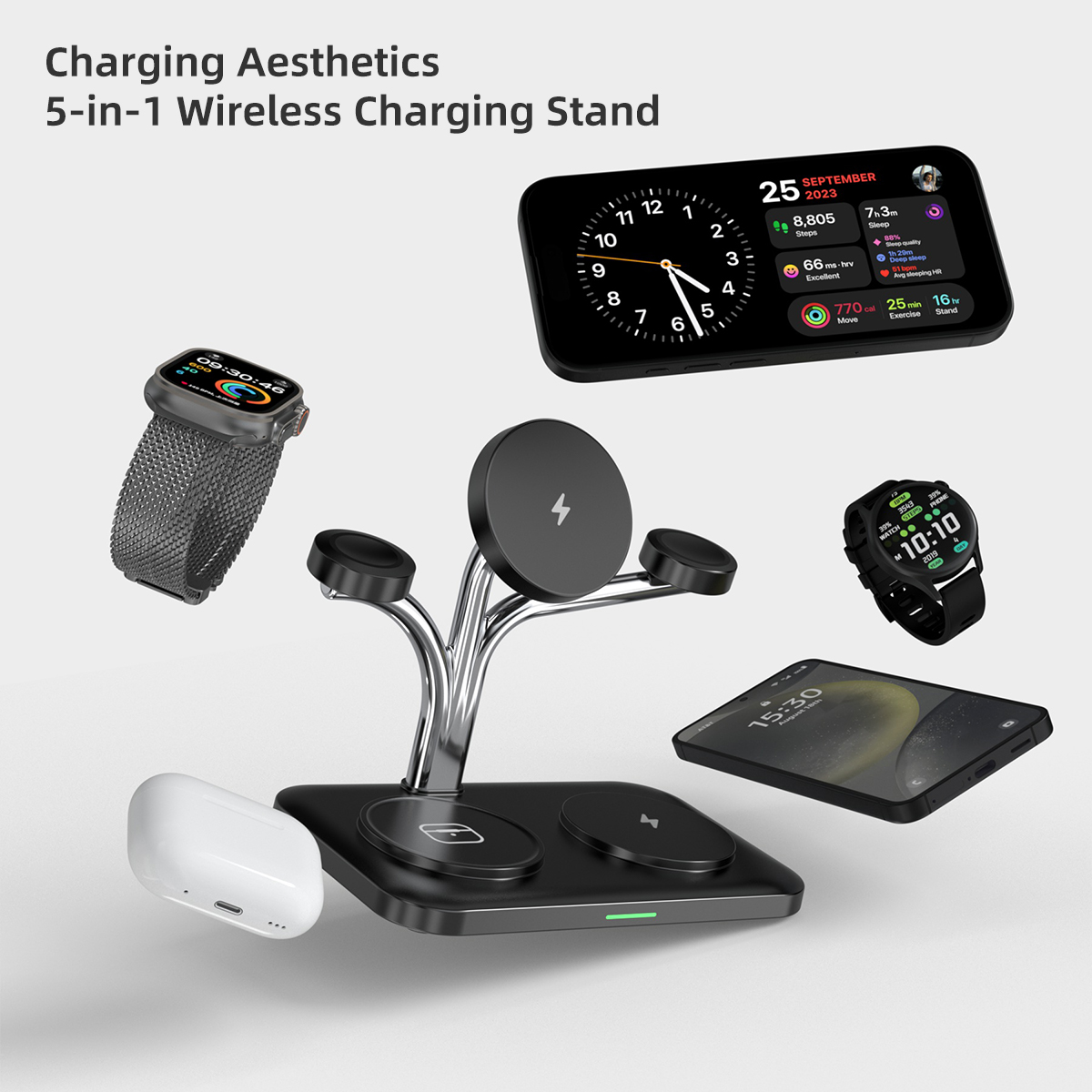 5 IN 1 Magnetic Wireless Charg – Smartwatch Phone Watches Bewertung und Preis
