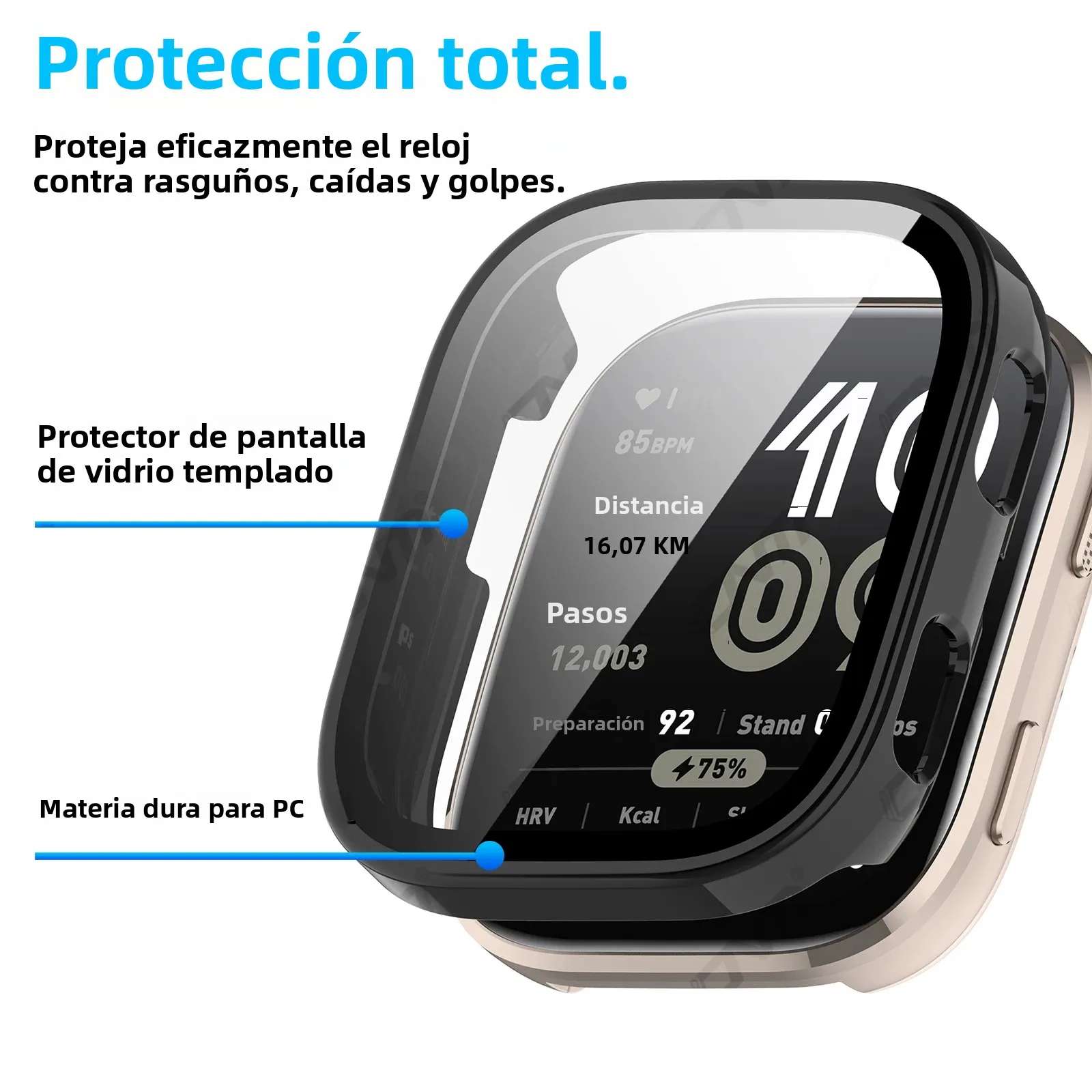 PC Case+Tempered Glass For Ama – Smartwatch Watches Amazfit Bewertung und Preis